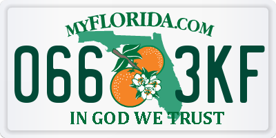 FL license plate 0663KF