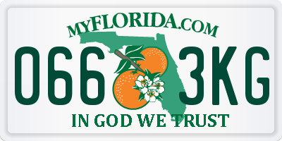 FL license plate 0663KG
