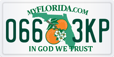 FL license plate 0663KP