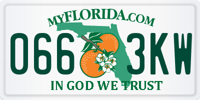 FL license plate 0663KW