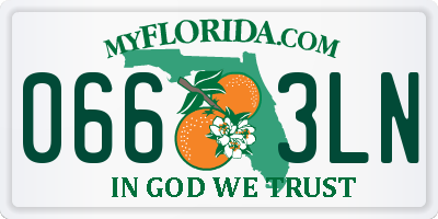 FL license plate 0663LN