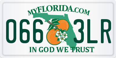 FL license plate 0663LR