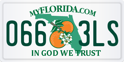 FL license plate 0663LS