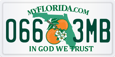 FL license plate 0663MB