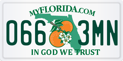 FL license plate 0663MN