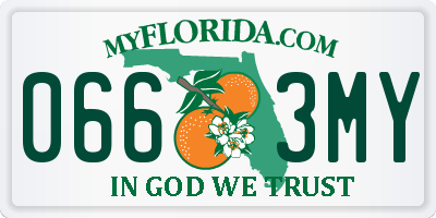 FL license plate 0663MY