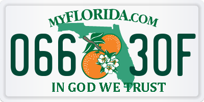 FL license plate 0663OF