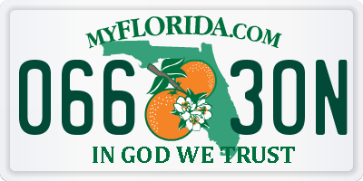 FL license plate 0663ON