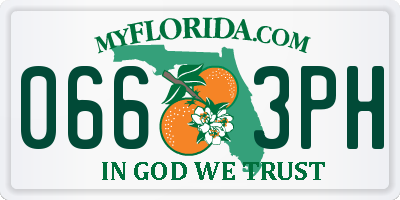 FL license plate 0663PH