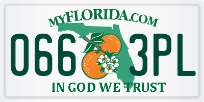 FL license plate 0663PL