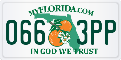 FL license plate 0663PP