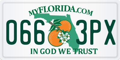 FL license plate 0663PX