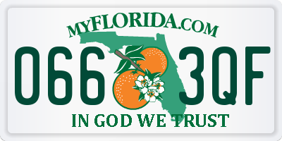 FL license plate 0663QF