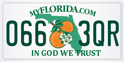 FL license plate 0663QR
