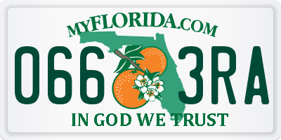 FL license plate 0663RA