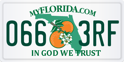 FL license plate 0663RF