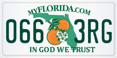 FL license plate 0663RG
