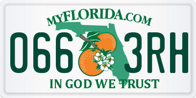 FL license plate 0663RH