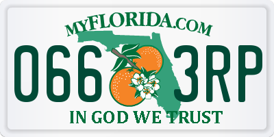 FL license plate 0663RP