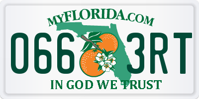 FL license plate 0663RT