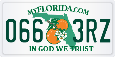 FL license plate 0663RZ