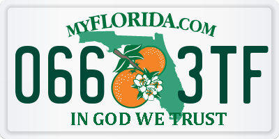 FL license plate 0663TF