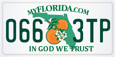 FL license plate 0663TP