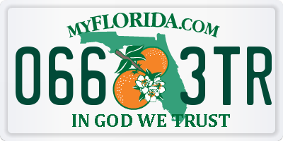 FL license plate 0663TR