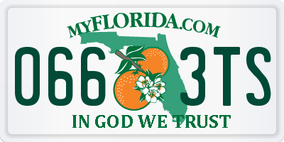 FL license plate 0663TS