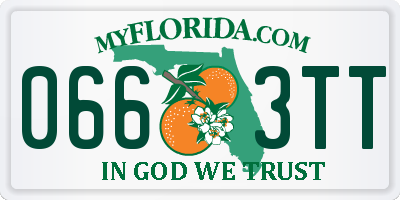 FL license plate 0663TT