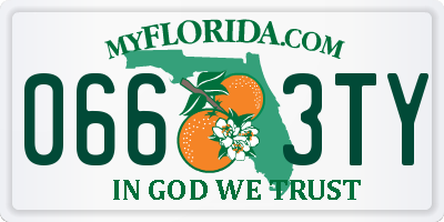 FL license plate 0663TY