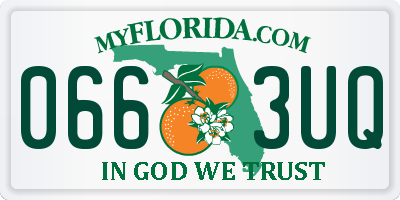 FL license plate 0663UQ