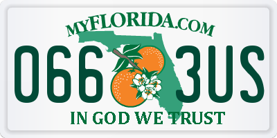 FL license plate 0663US