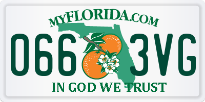 FL license plate 0663VG