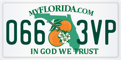 FL license plate 0663VP