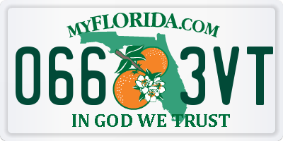 FL license plate 0663VT