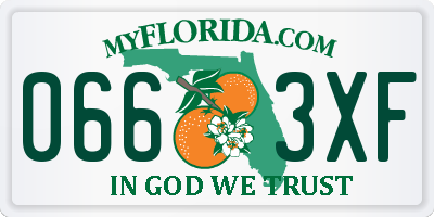 FL license plate 0663XF