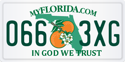 FL license plate 0663XG