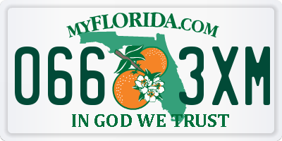 FL license plate 0663XM