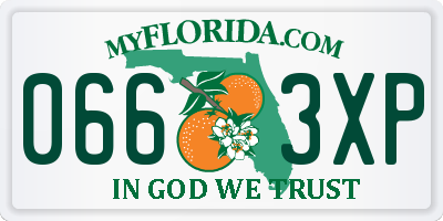 FL license plate 0663XP