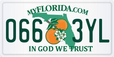 FL license plate 0663YL