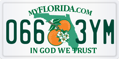 FL license plate 0663YM