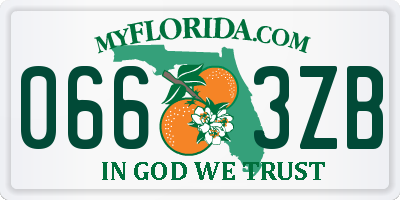 FL license plate 0663ZB