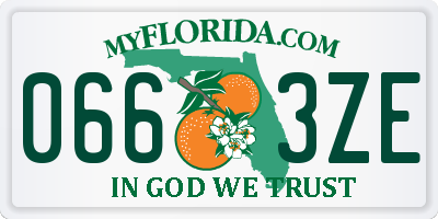 FL license plate 0663ZE