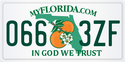 FL license plate 0663ZF