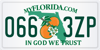 FL license plate 0663ZP