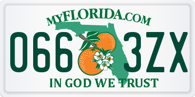 FL license plate 0663ZX