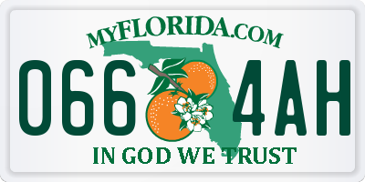 FL license plate 0664AH