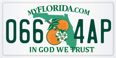 FL license plate 0664AP