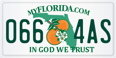 FL license plate 0664AS